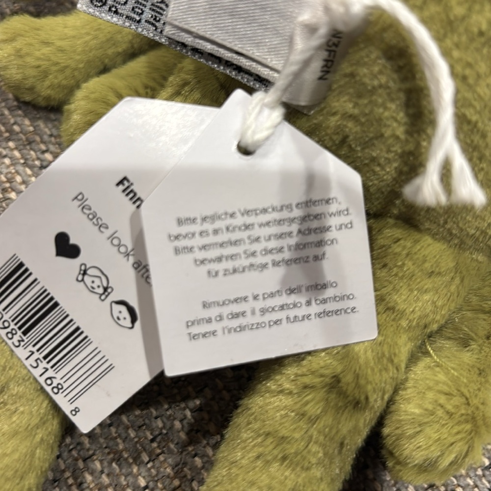 Jellycat Green and White Plush Frog Toy - Picture 8 of 14